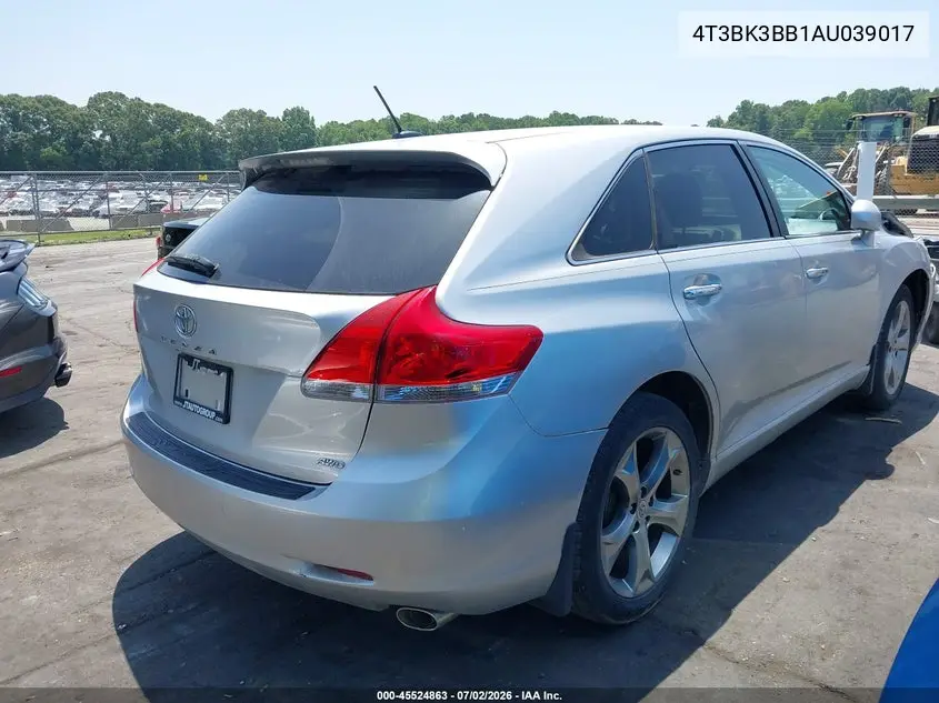2010 Toyota Venza Base V6 VIN: 4T3BK3BB1AU039017 Lot: 45524863
