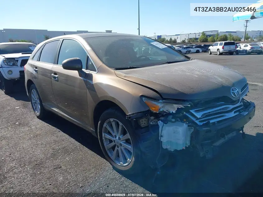 2010 Toyota Venza VIN: 4T3ZA3BB2AU025466 Lot: 45556928