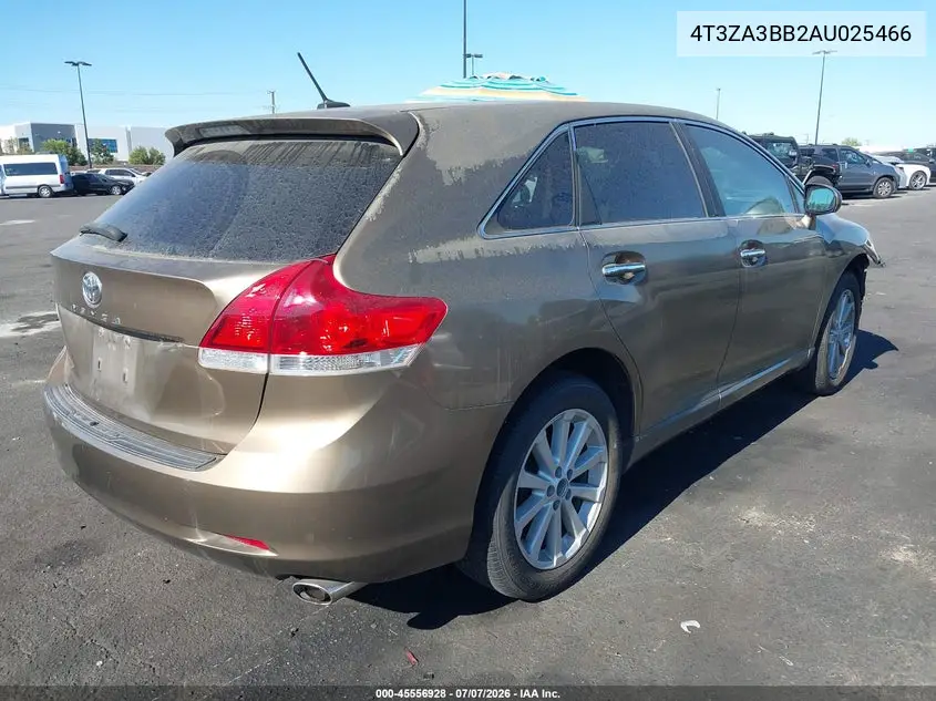2010 Toyota Venza VIN: 4T3ZA3BB2AU025466 Lot: 45556928