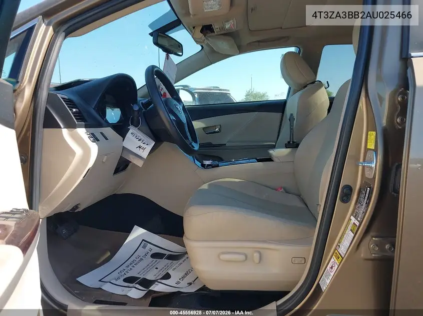 2010 Toyota Venza VIN: 4T3ZA3BB2AU025466 Lot: 45556928