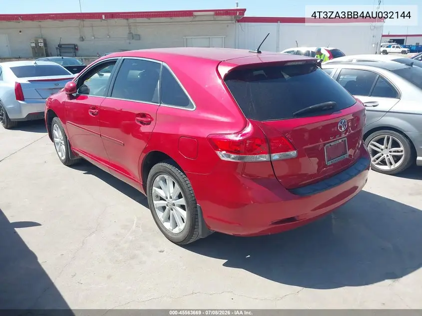 2010 Toyota Venza VIN: 4T3ZA3BB4AU032144 Lot: 45563669