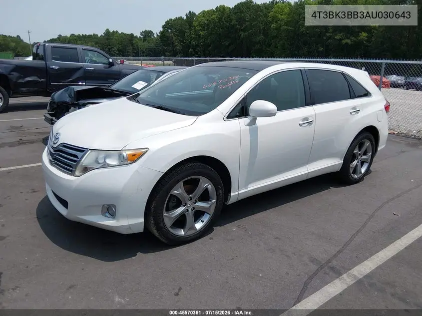 2010 Toyota Venza Base V6 VIN: 4T3BK3BB3AU030643 Lot: 45570361
