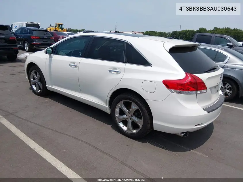 2010 Toyota Venza Base V6 VIN: 4T3BK3BB3AU030643 Lot: 45570361