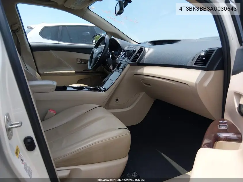 2010 Toyota Venza Base V6 VIN: 4T3BK3BB3AU030643 Lot: 45570361