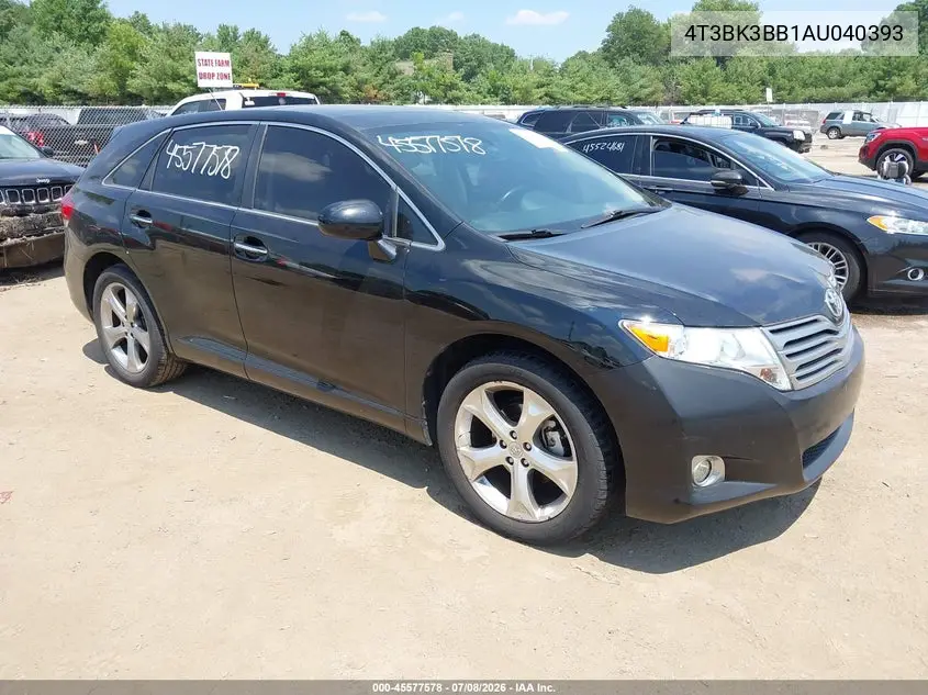 2010 Toyota Venza Base V6 VIN: 4T3BK3BB1AU040393 Lot: 45577578