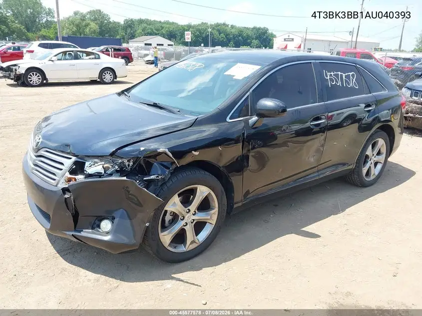 2010 Toyota Venza Base V6 VIN: 4T3BK3BB1AU040393 Lot: 45577578