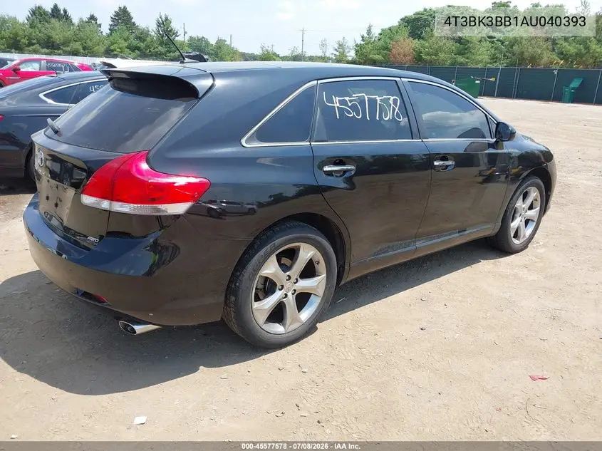 2010 Toyota Venza Base V6 VIN: 4T3BK3BB1AU040393 Lot: 45577578