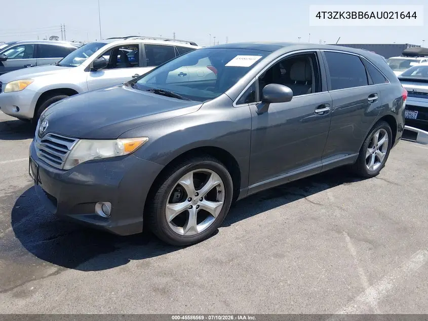 2010 Toyota Venza Base V6 VIN: 4T3ZK3BB6AU021644 Lot: 45586569