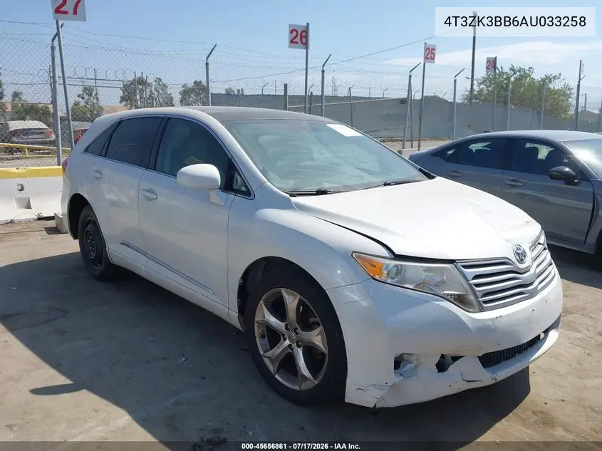2010 Toyota Venza Base V6 VIN: 4T3ZK3BB6AU033258 Lot: 45656861
