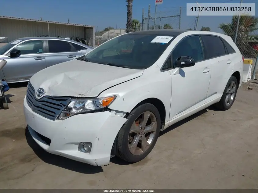 2010 Toyota Venza Base V6 VIN: 4T3ZK3BB6AU033258 Lot: 45656861