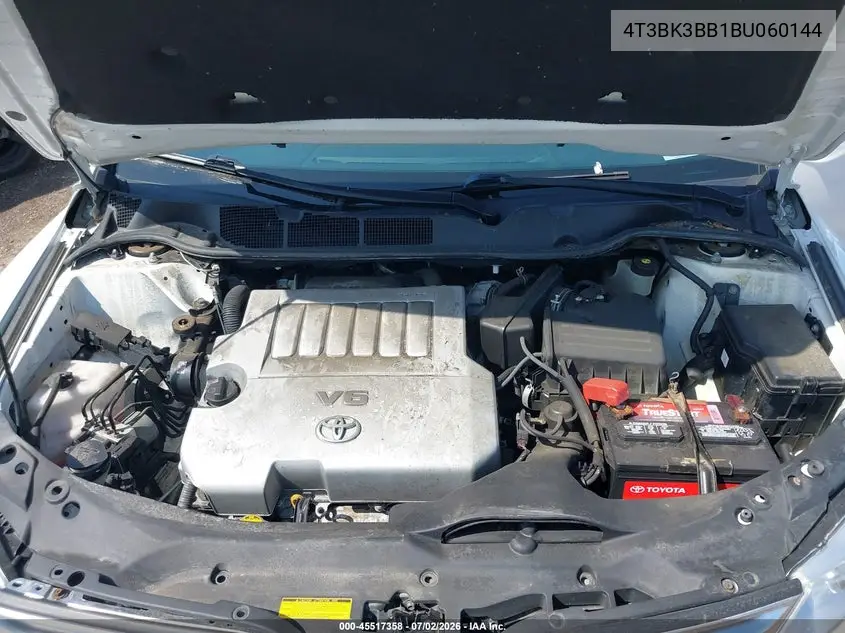 2011 Toyota Venza Base V6 VIN: 4T3BK3BB1BU060144 Lot: 45517358