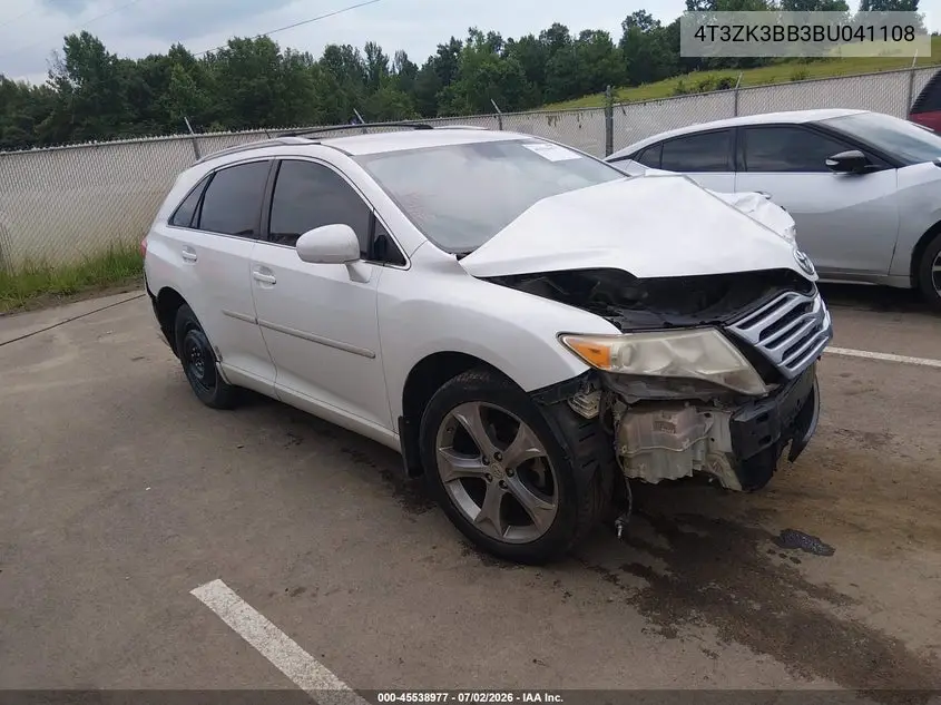 2011 Toyota Venza Base V6 VIN: 4T3ZK3BB3BU041108 Lot: 45538977