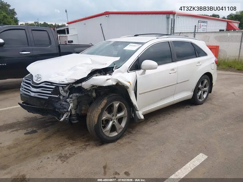 2011 Toyota Venza Base V6 VIN: 4T3ZK3BB3BU041108 Lot: 45538977
