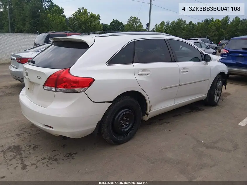 2011 Toyota Venza Base V6 VIN: 4T3ZK3BB3BU041108 Lot: 45538977
