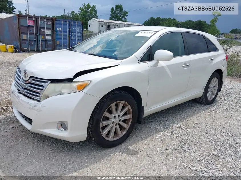 2011 Toyota Venza VIN: 4T3ZA3BB6BU052526 Lot: 45557392