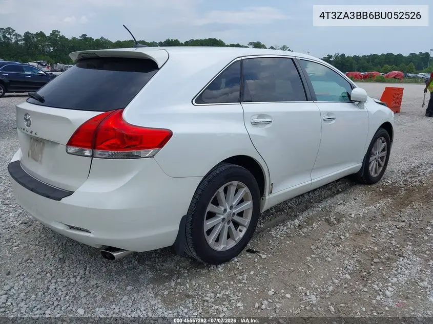2011 Toyota Venza VIN: 4T3ZA3BB6BU052526 Lot: 45557392