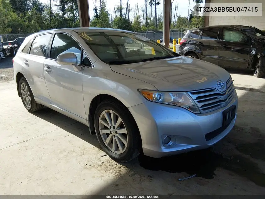 2011 Toyota Venza VIN: 4T3ZA3BB5BU047415 Lot: 45561586