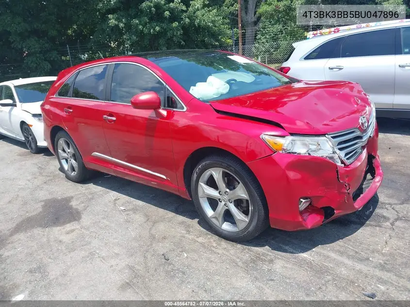 2011 Toyota Venza Base V6 VIN: 4T3BK3BB5BU047896 Lot: 45564752