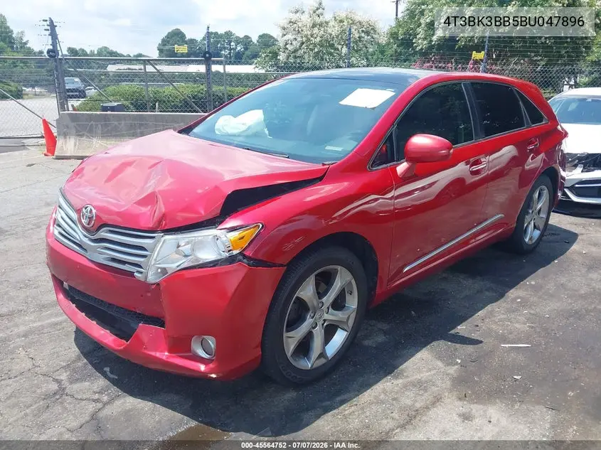 2011 Toyota Venza Base V6 VIN: 4T3BK3BB5BU047896 Lot: 45564752