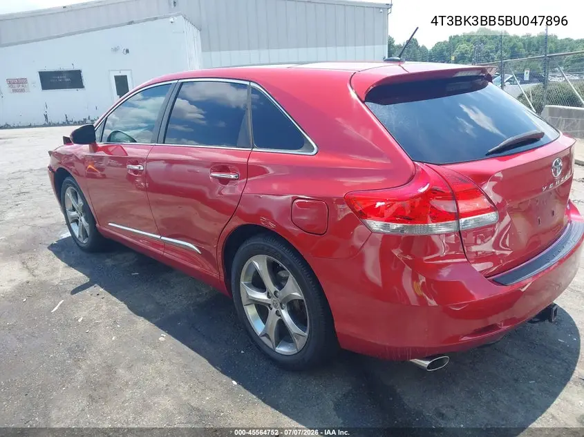 2011 Toyota Venza Base V6 VIN: 4T3BK3BB5BU047896 Lot: 45564752
