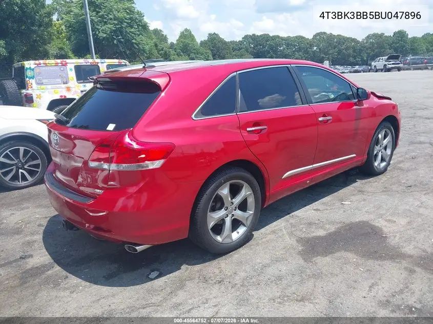 2011 Toyota Venza Base V6 VIN: 4T3BK3BB5BU047896 Lot: 45564752