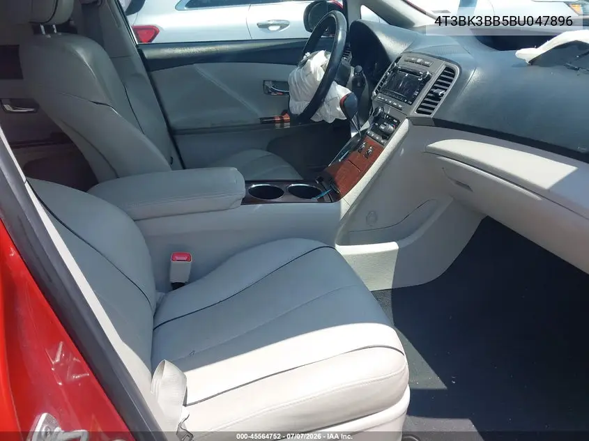 2011 Toyota Venza Base V6 VIN: 4T3BK3BB5BU047896 Lot: 45564752