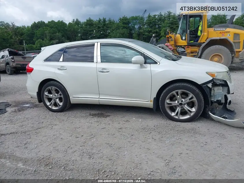 2011 Toyota Venza Base V6 VIN: 4T3BK3BB0BU051242 Lot: 45605788