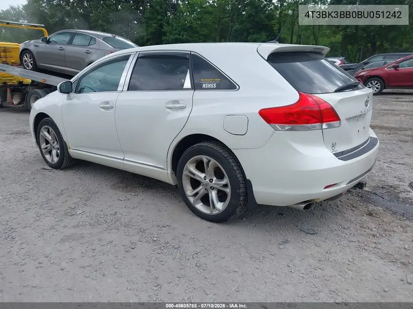 2011 Toyota Venza Base V6 VIN: 4T3BK3BB0BU051242 Lot: 45605788