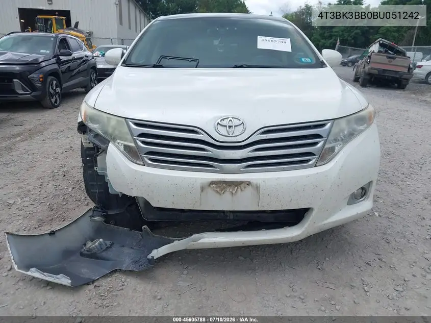 2011 Toyota Venza Base V6 VIN: 4T3BK3BB0BU051242 Lot: 45605788