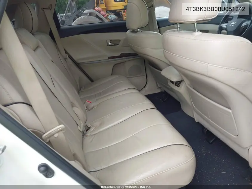 2011 Toyota Venza Base V6 VIN: 4T3BK3BB0BU051242 Lot: 45605788