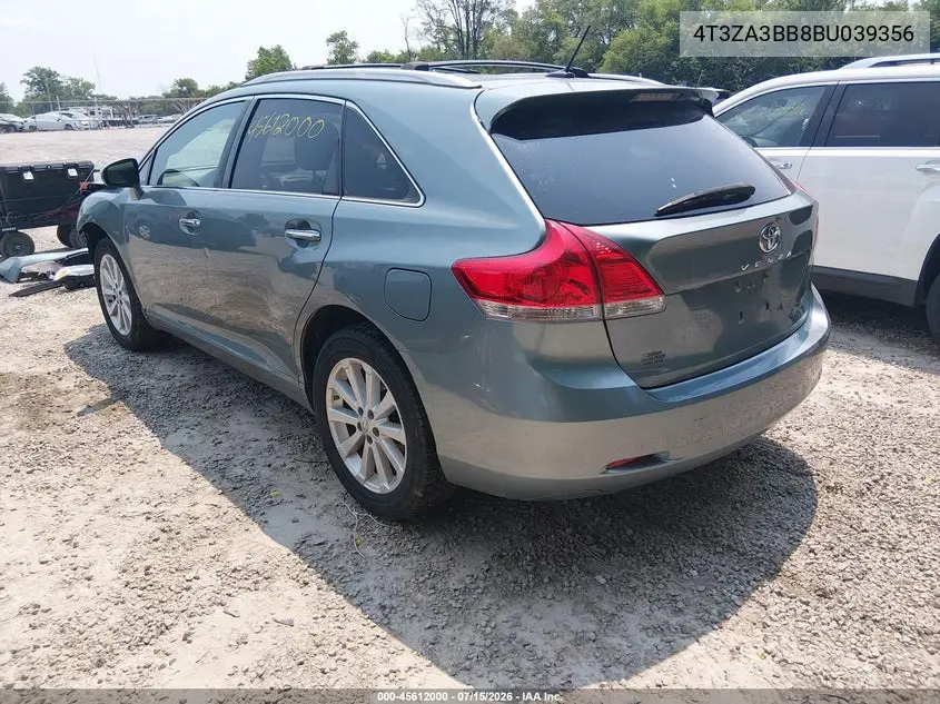 2011 Toyota Venza VIN: 4T3ZA3BB8BU039356 Lot: 45612000