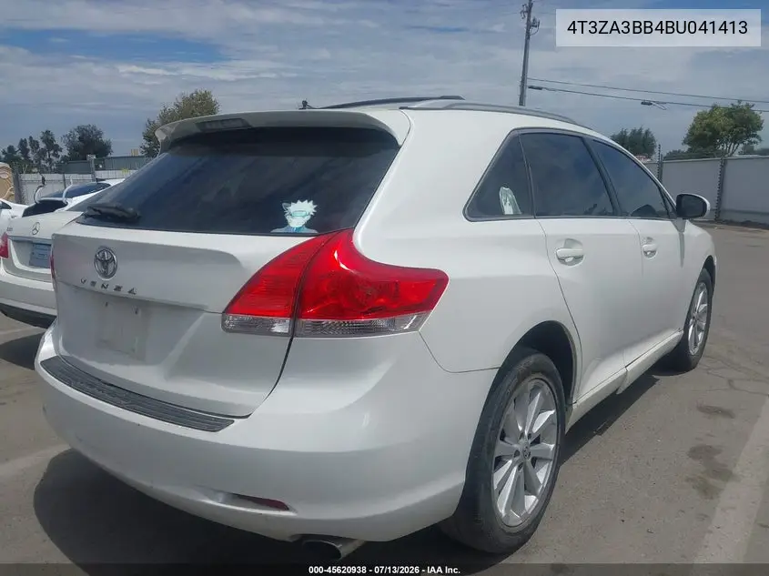 2011 Toyota Venza VIN: 4T3ZA3BB4BU041413 Lot: 45620938