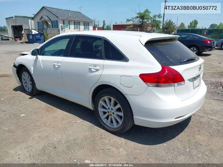 2011 Toyota Venza VIN: 4T3ZA3BB0BU050772 Lot: 45626573