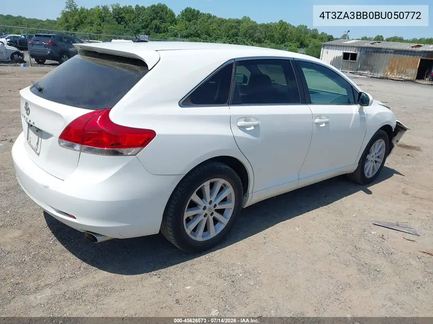 2011 Toyota Venza VIN: 4T3ZA3BB0BU050772 Lot: 45626573