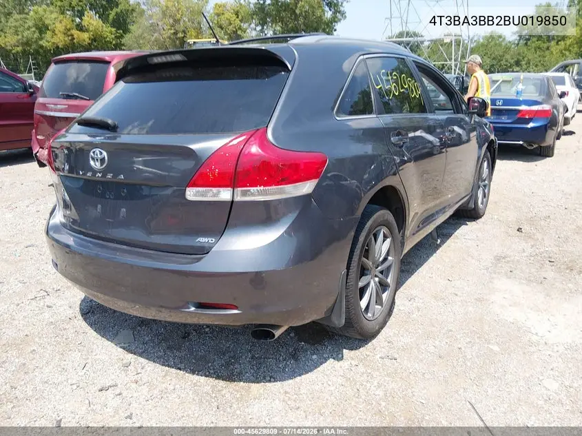 2011 Toyota Venza VIN: 4T3BA3BB2BU019850 Lot: 45629809
