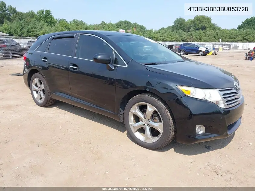 2011 Toyota Venza Base V6 VIN: 4T3BK3BB3BU053728 Lot: 45648970
