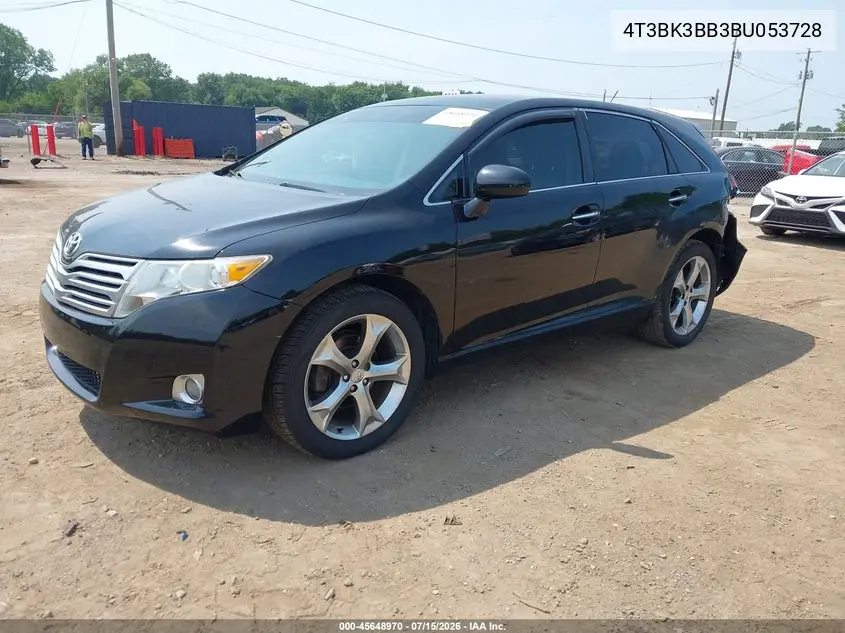 2011 Toyota Venza Base V6 VIN: 4T3BK3BB3BU053728 Lot: 45648970