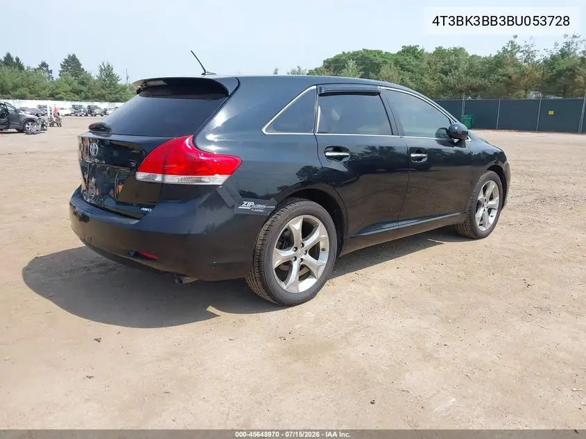 2011 Toyota Venza Base V6 VIN: 4T3BK3BB3BU053728 Lot: 45648970