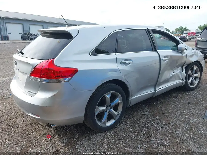 2012 Toyota Venza Limited V6 VIN: 4T3BK3BB1CU067340 Lot: 45373045