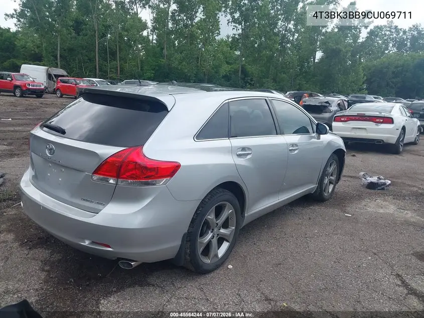 2012 Toyota Venza Limited V6 VIN: 4T3BK3BB9CU069711 Lot: 45564244
