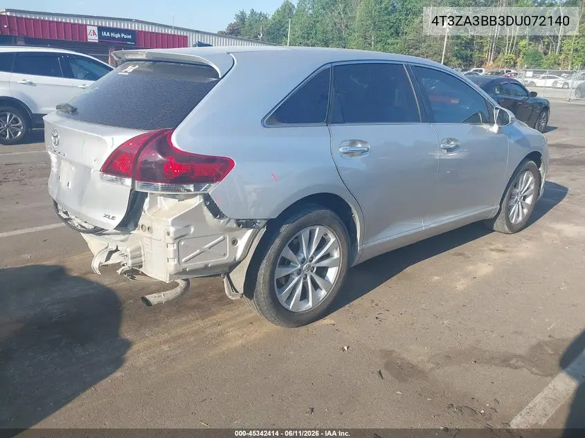 2013 Toyota Venza Xle VIN: 4T3ZA3BB3DU072140 Lot: 45342414