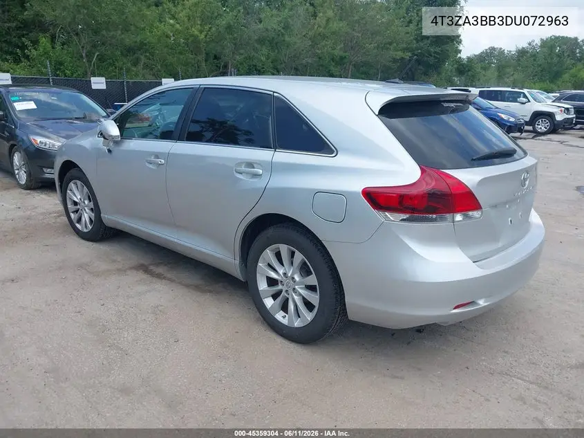 2013 Toyota Venza Le VIN: 4T3ZA3BB3DU072963 Lot: 45359304