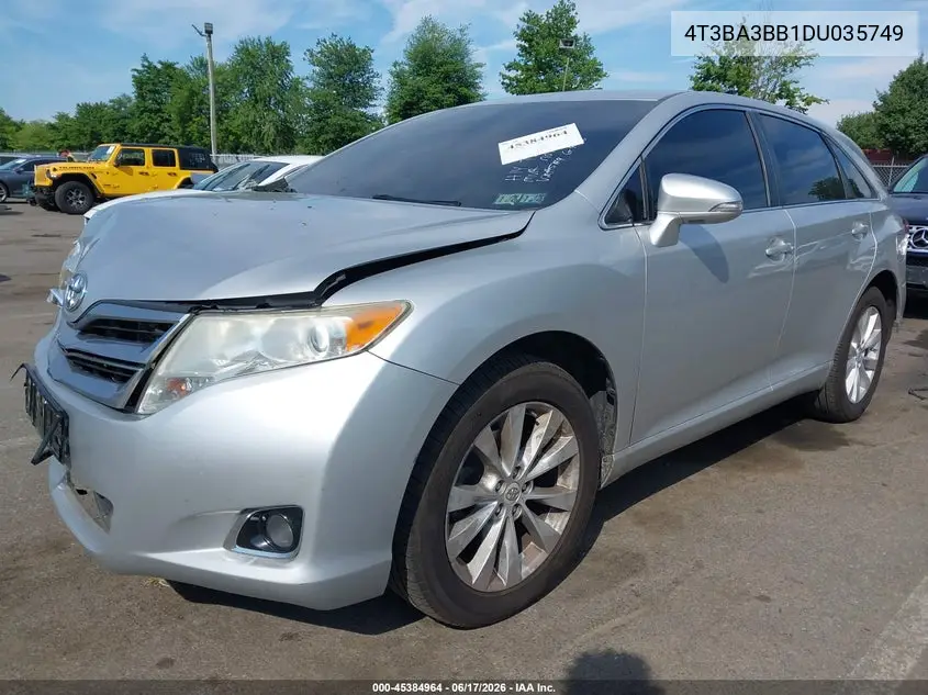 2013 Toyota Venza Le VIN: 4T3BA3BB1DU035749 Lot: 45384964