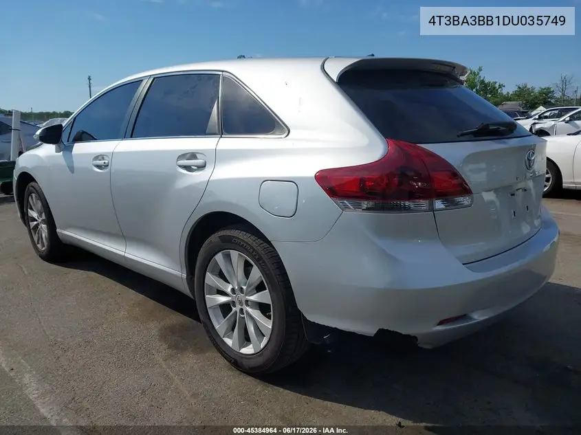 2013 Toyota Venza Le VIN: 4T3BA3BB1DU035749 Lot: 45384964