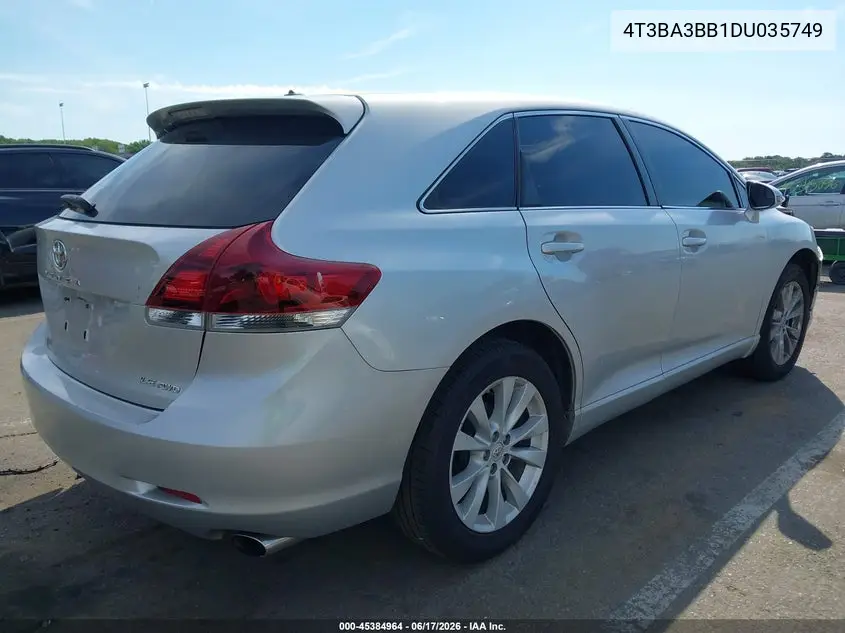 2013 Toyota Venza Le VIN: 4T3BA3BB1DU035749 Lot: 45384964