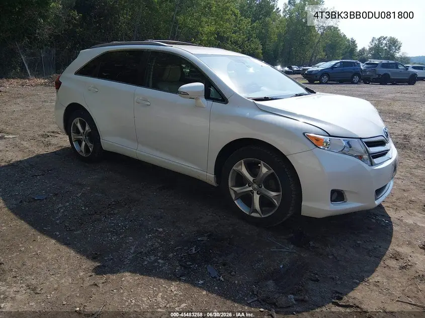 2013 Toyota Venza Le V6 VIN: 4T3BK3BB0DU081800 Lot: 45483258