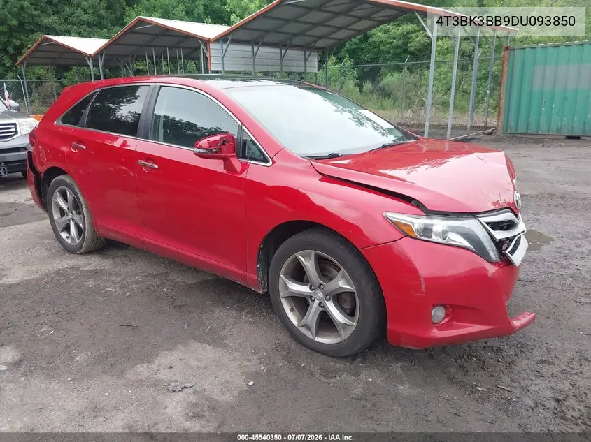 2013 Toyota Venza Limited V6 VIN: 4T3BK3BB9DU093850 Lot: 45540350