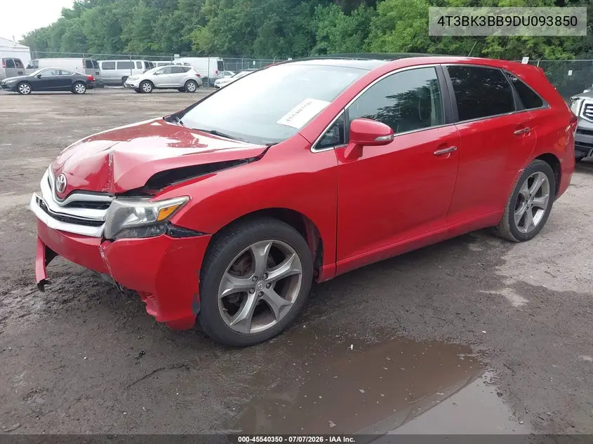 2013 Toyota Venza Limited V6 VIN: 4T3BK3BB9DU093850 Lot: 45540350