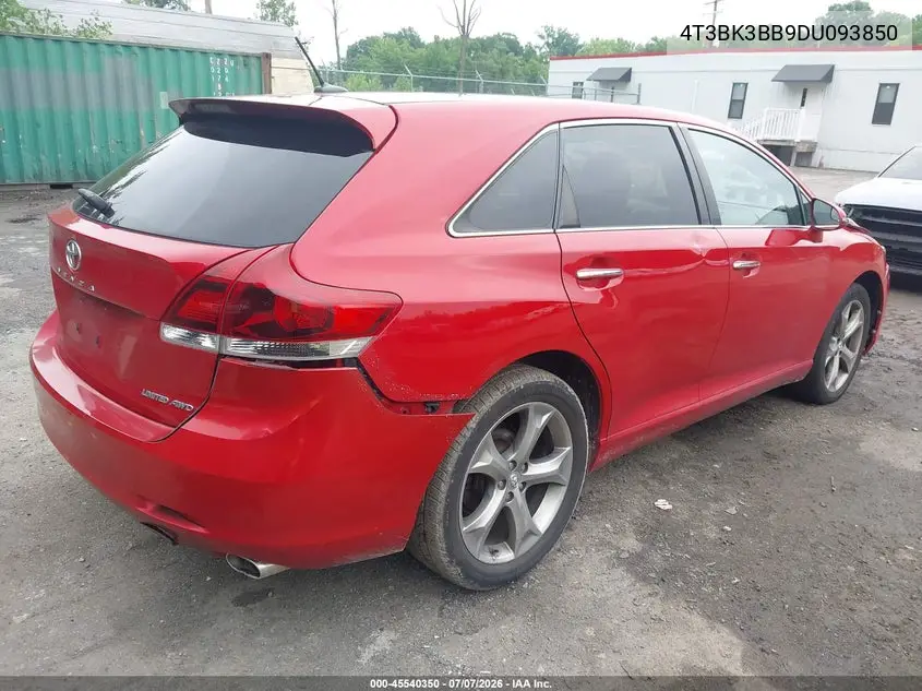 2013 Toyota Venza Limited V6 VIN: 4T3BK3BB9DU093850 Lot: 45540350
