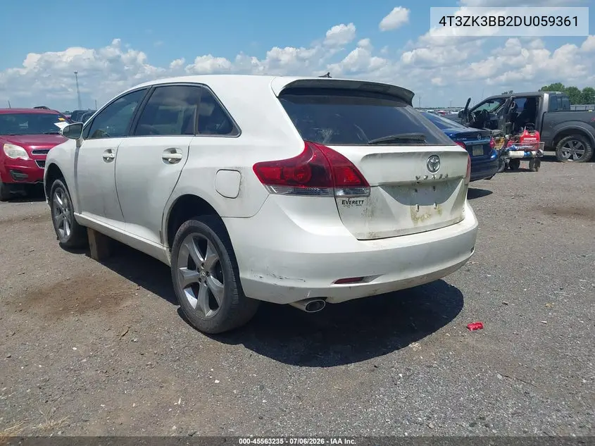 2013 Toyota Venza Le V6 VIN: 4T3ZK3BB2DU059361 Lot: 45563235